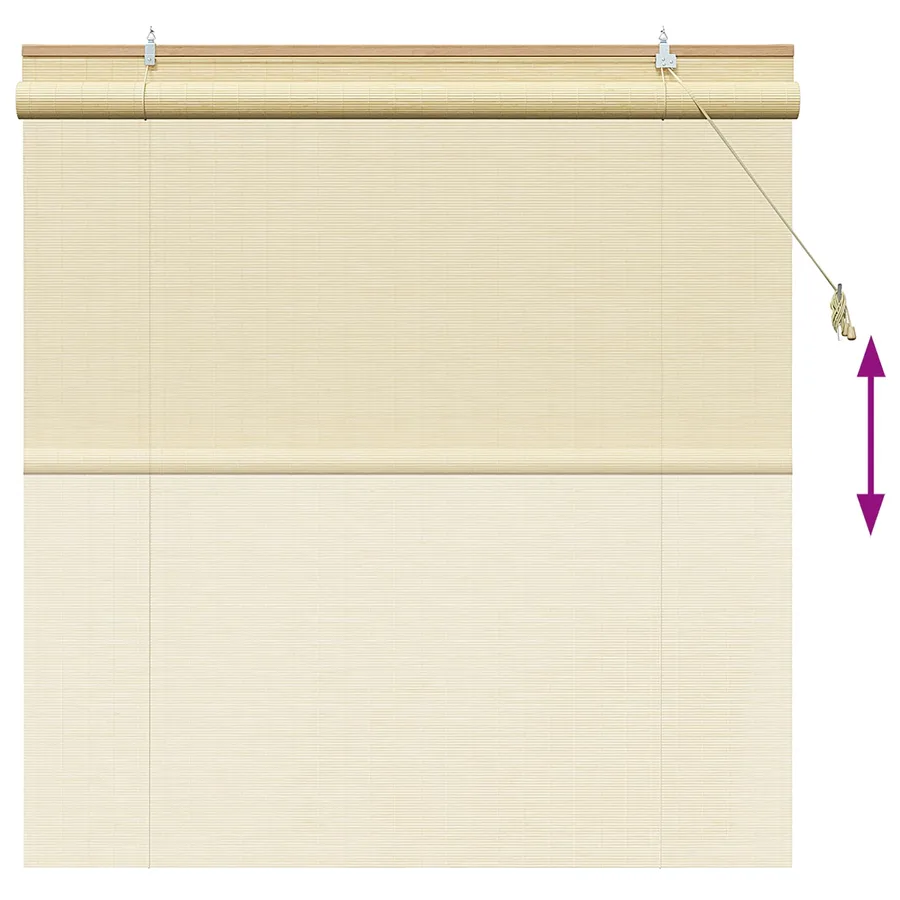 Store enrouleur Naturel 130 x 160 cm Bambou - 6
