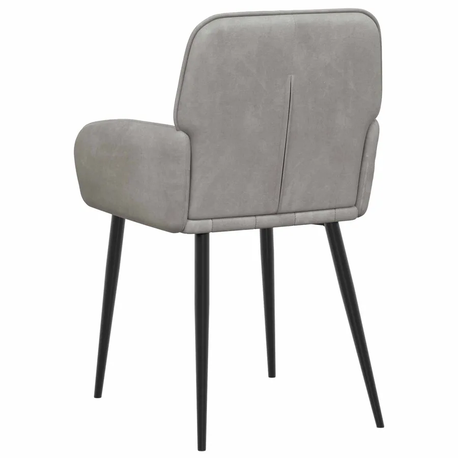 Chaises de salle à manger 4 pcs Velours Gris clair - 5