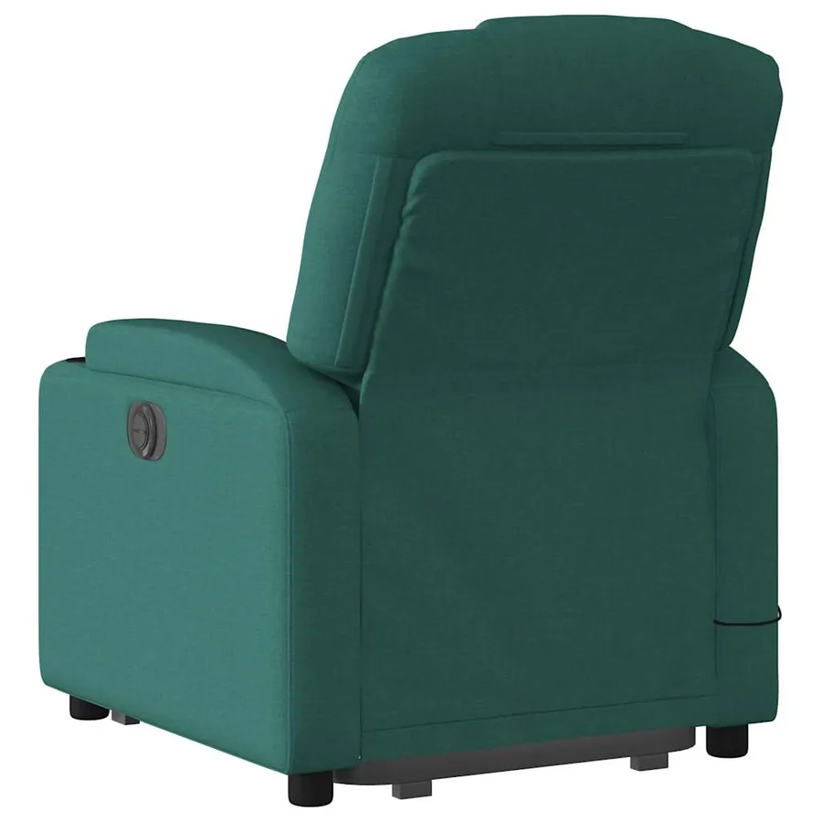 Fauteuil inclinable de massage électrique Vert foncé Tissu - 5
