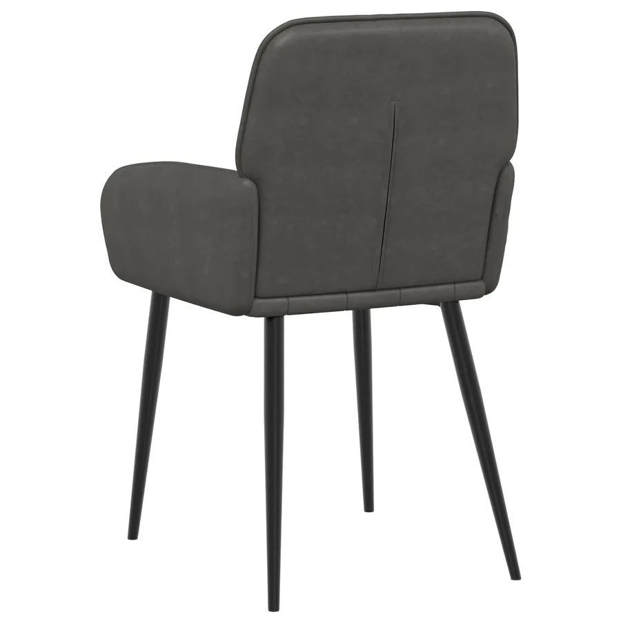Chaises de salle à manger 2 pcs Simili cuir Noir - 5