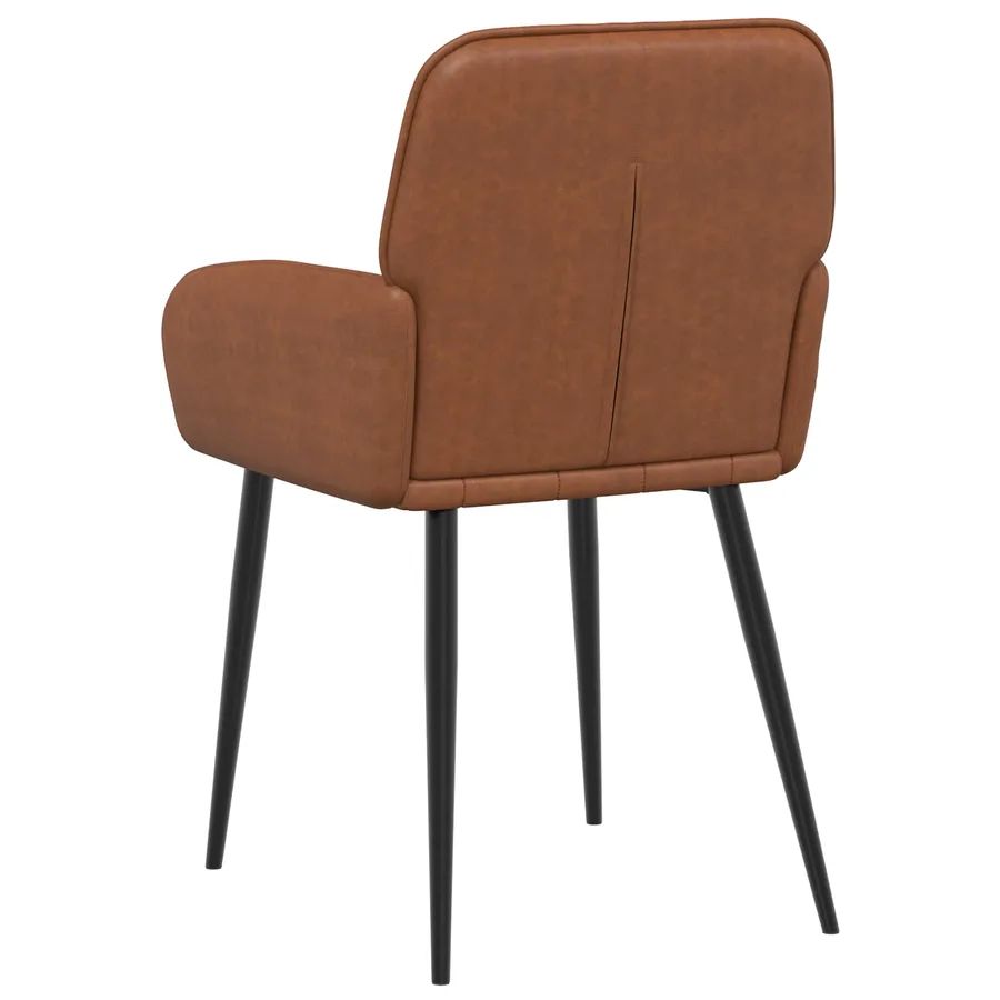 Chaises de salle à manger 6 pcs Simili cuir Marron - 5