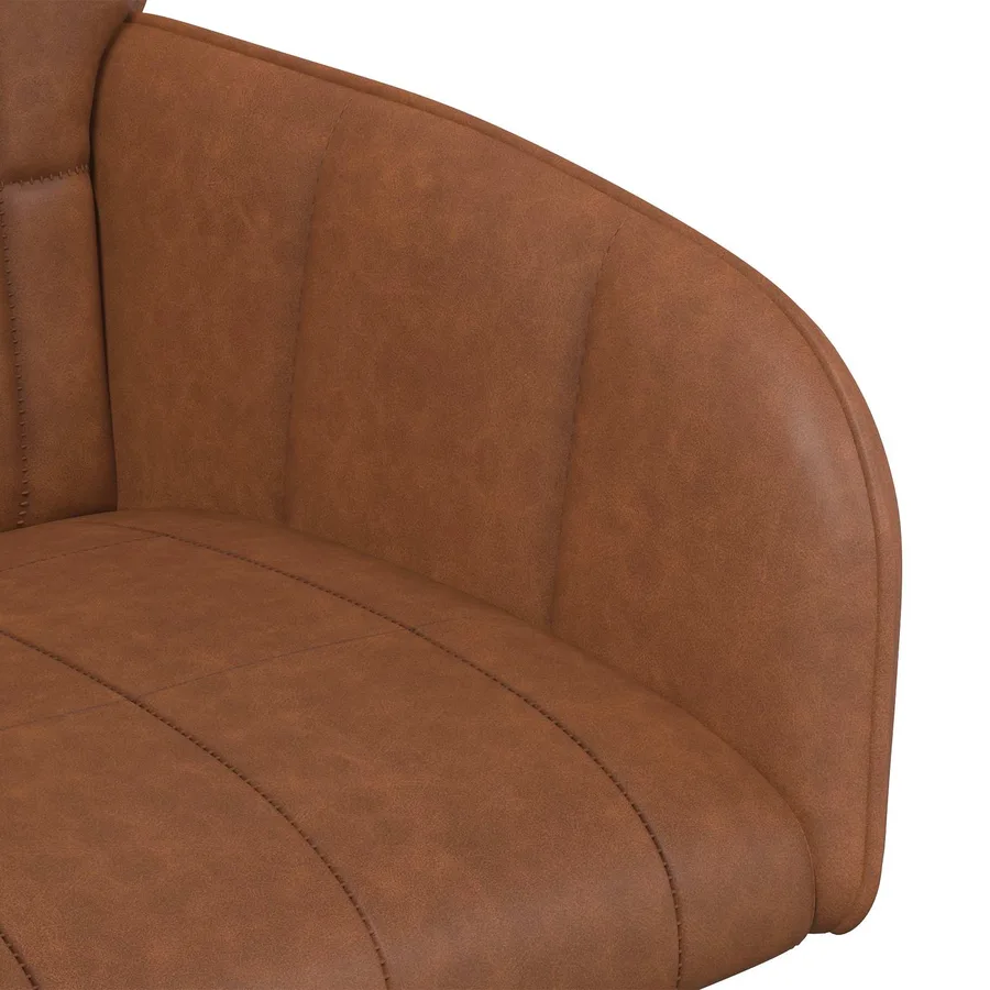 Chaises de salle à manger 6 pcs Simili cuir Marron - 6