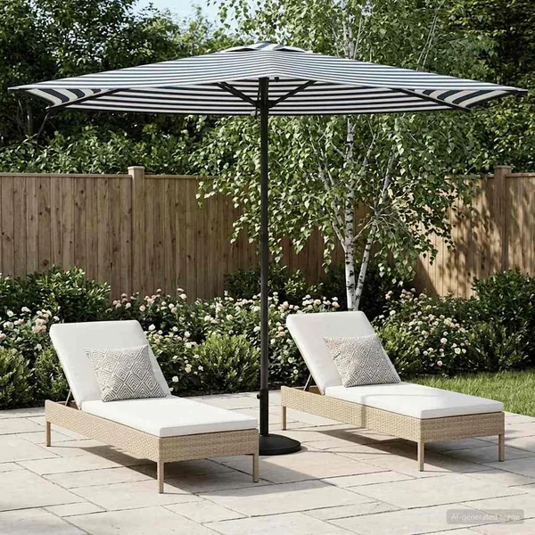 Parasol de jardin 270 x 270 cm Polyester Rectangulaire
