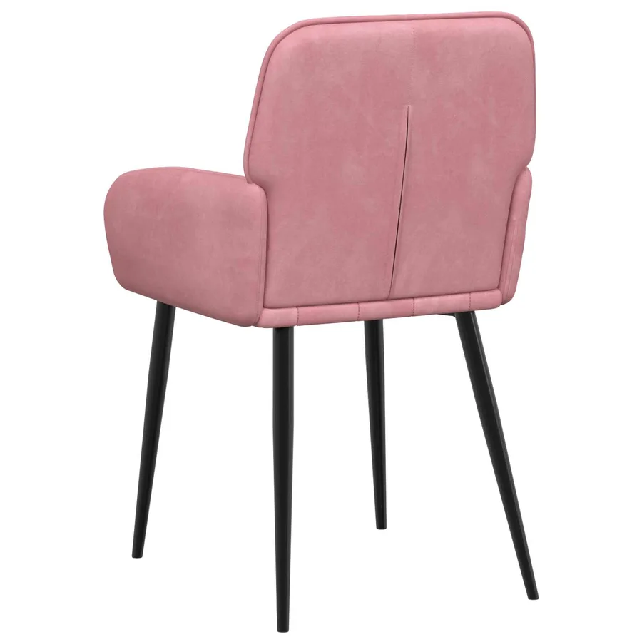 Chaises de salle à manger 6 pcs Velours Rose 57 x 50 x 85 cm - 5