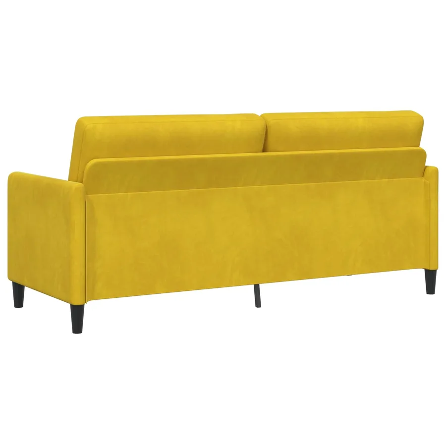 Sofa avec rangement Jaune 192 x 78 x 87 cm Polyester - 5