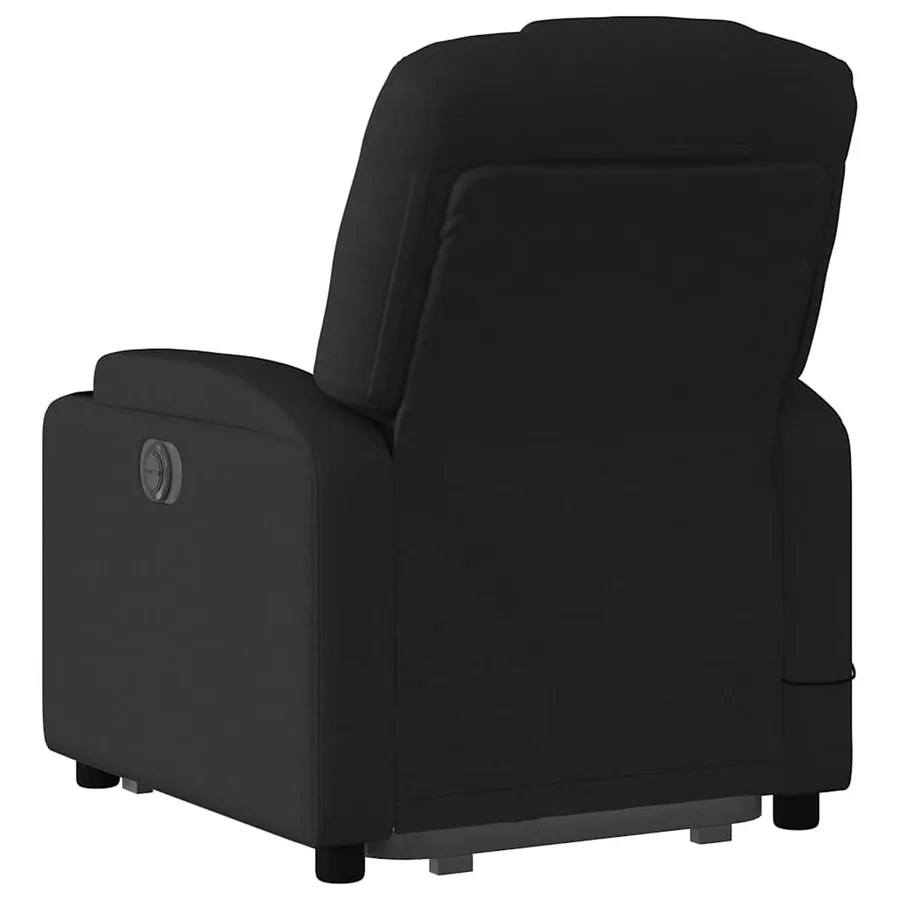 Fauteuil inclinable de massage électrique Noir Tissu - 5