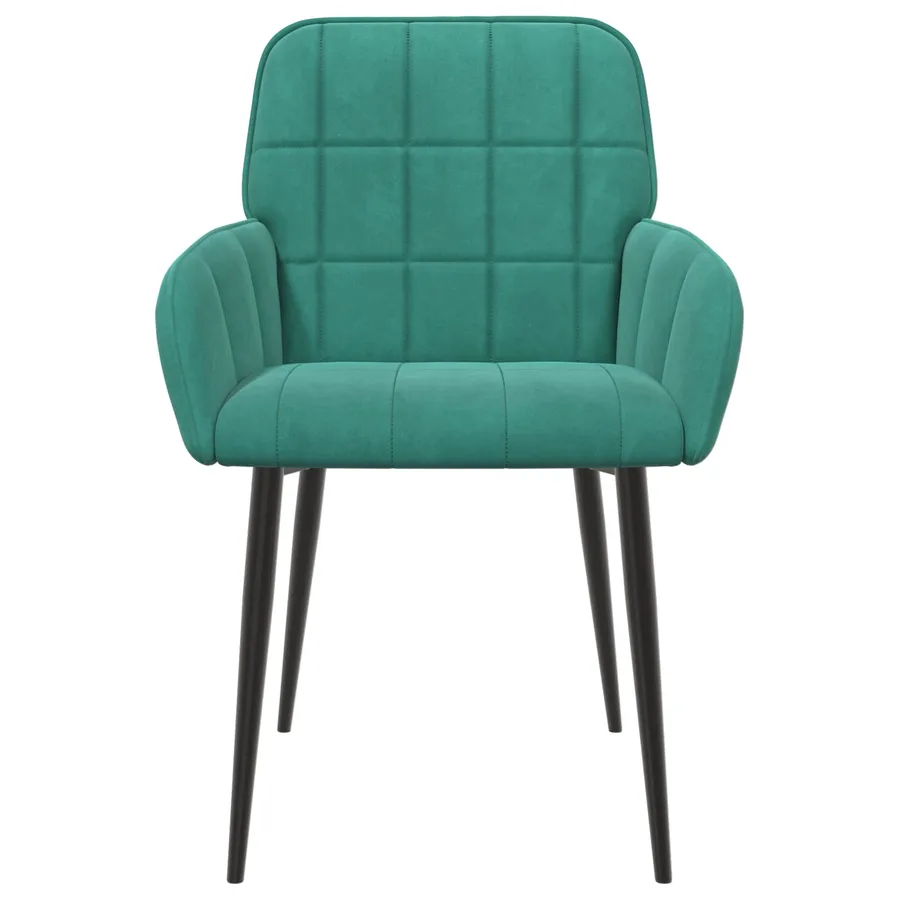 Chaises de salle à manger 4 pcs Velours Turquoise - 3