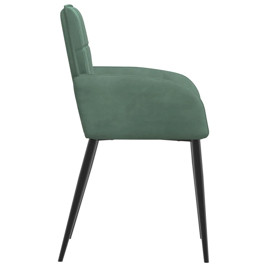 Chaises de salle à manger 6 pcs Velours Vert Mer - 4