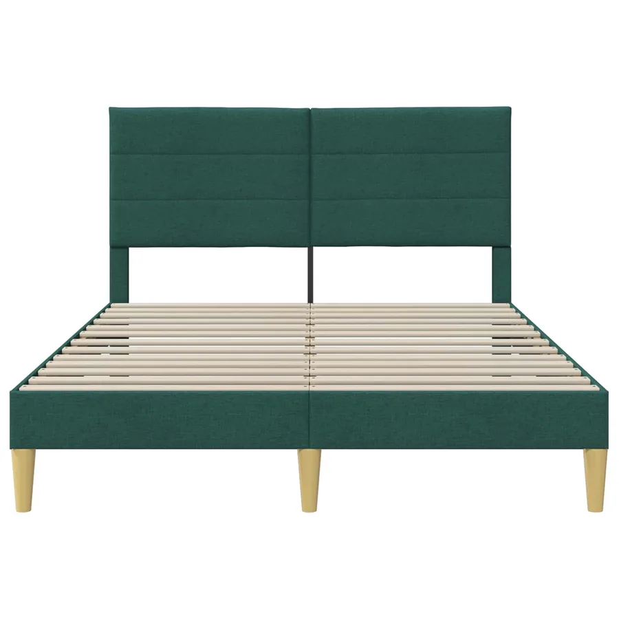 Cadre de lit avec tête de lit Gris foncé 137 x 190 cm Tissu - 4