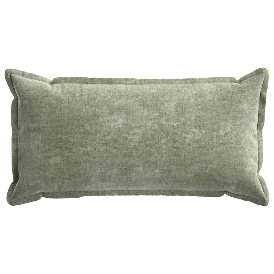 Housse de coussin 2 pcs HOUTEN Vert 40 x 80 cm Tissu Chenille - 2