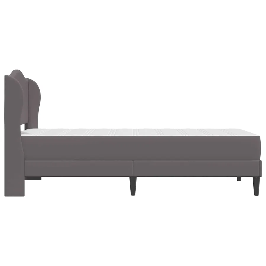 Cadre de lit avec tête de lit Gris 100 x 200 cm Simili cuir - 7