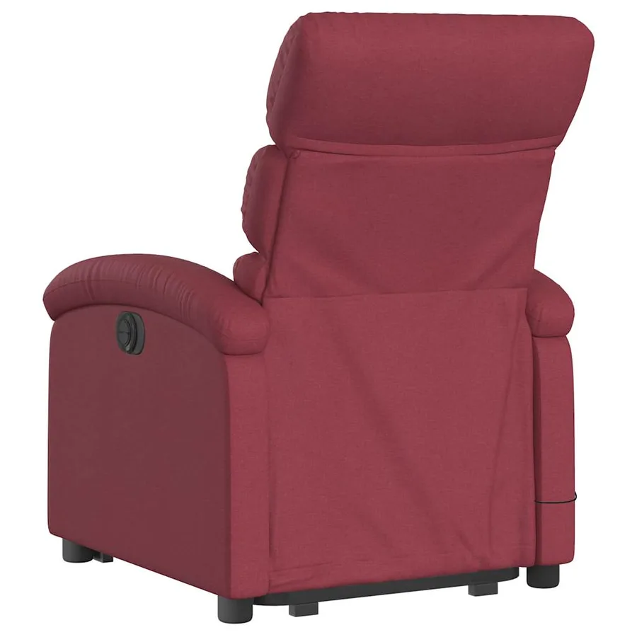 Fauteuil inclinable de massage Rouge bordeaux Tissu - 5