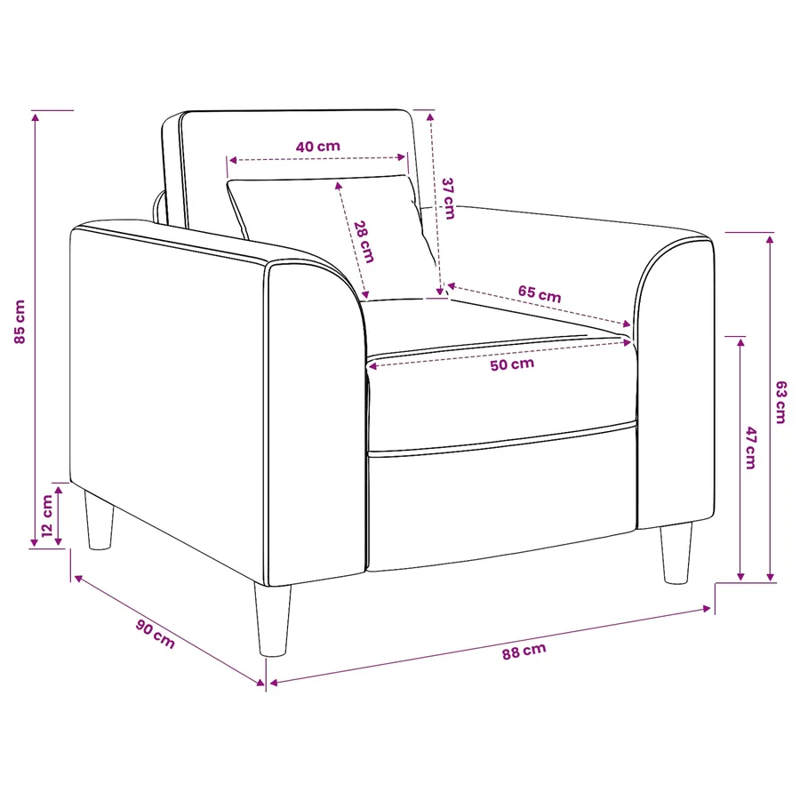 Fauteuil Jaune clair Tissu - 8