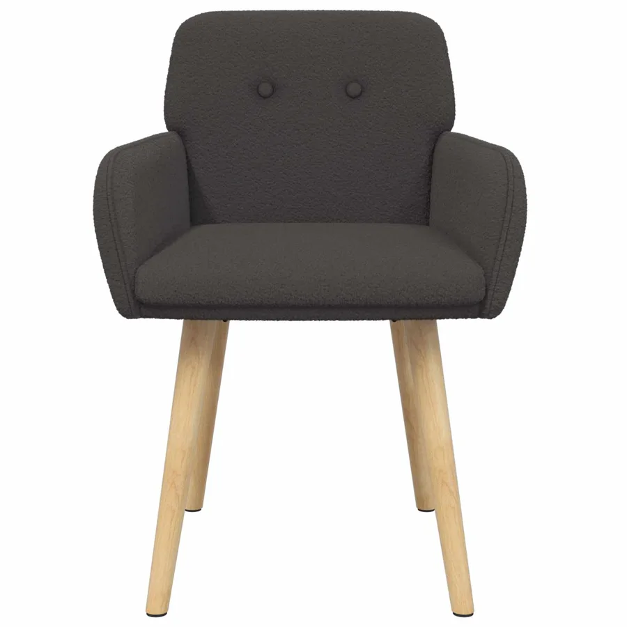Chaises de salle à manger 2 pcs Bouclé Gris foncé - 4