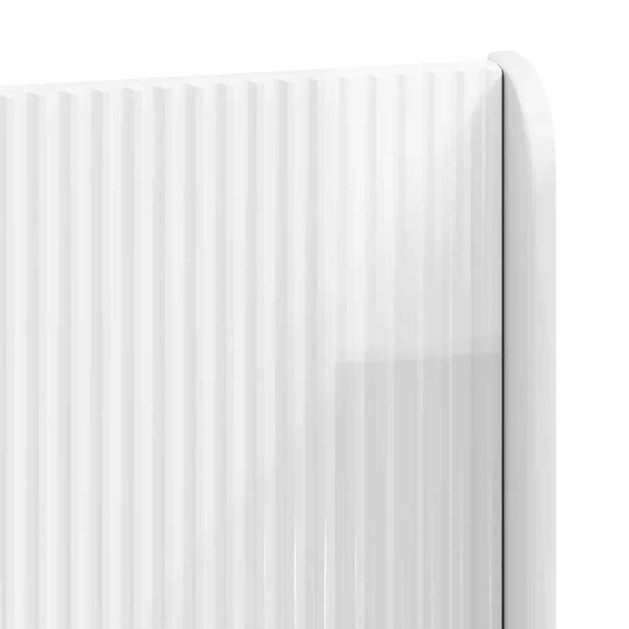 Tête de lit Blanc brillant Bois d'ingénierie - 7