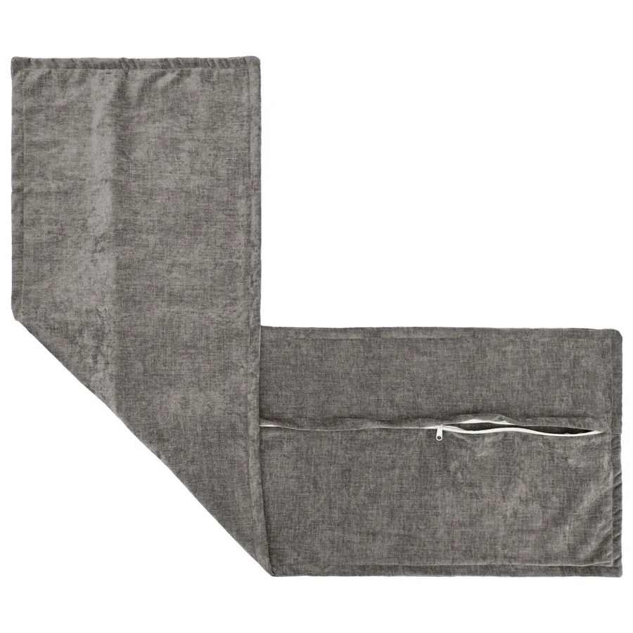 Housse de coussin 2 pcs HOUTEN Gris foncé 40 x 145 cm - 3