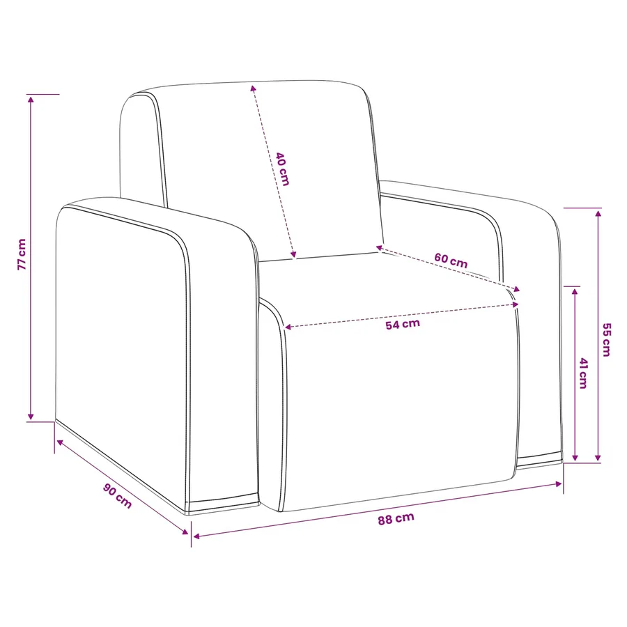 Fauteuil Noir Velours - 8