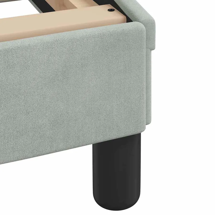 Cadre de lit Dover gris clair 152x203 cm velours - 7
