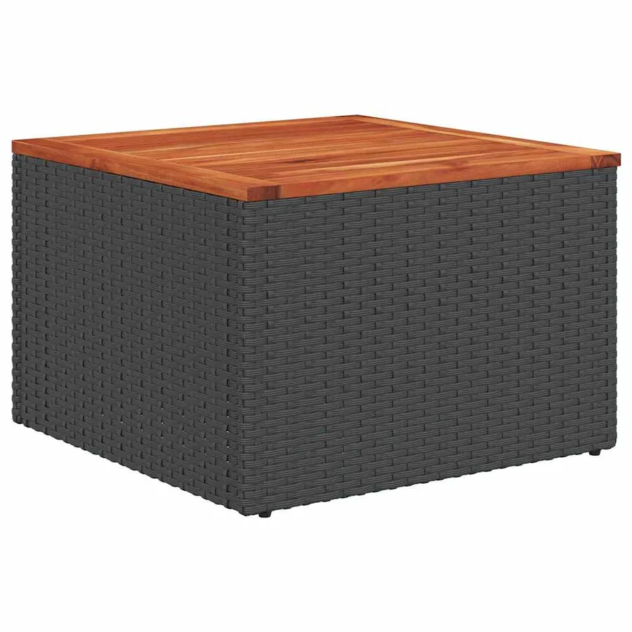 Ensemble de canapé de jardin avec coussin 9 pcs Noir polyrotin - 6