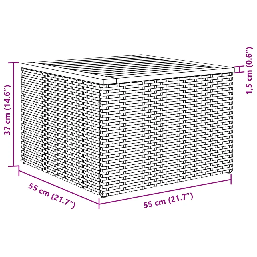 Ensemble de canapé de jardin avec coussin 9 pcs Noir polyrotin - 9