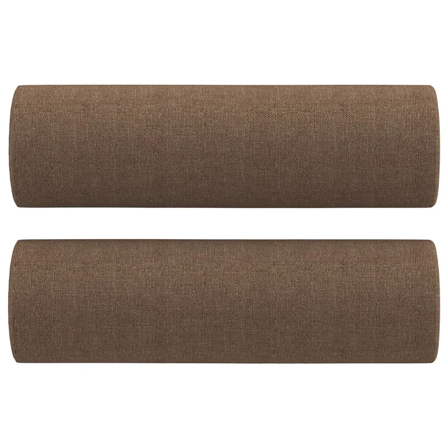 Canapé 2 places avec oreillers décoratifs marron 140 cm tissu - 5