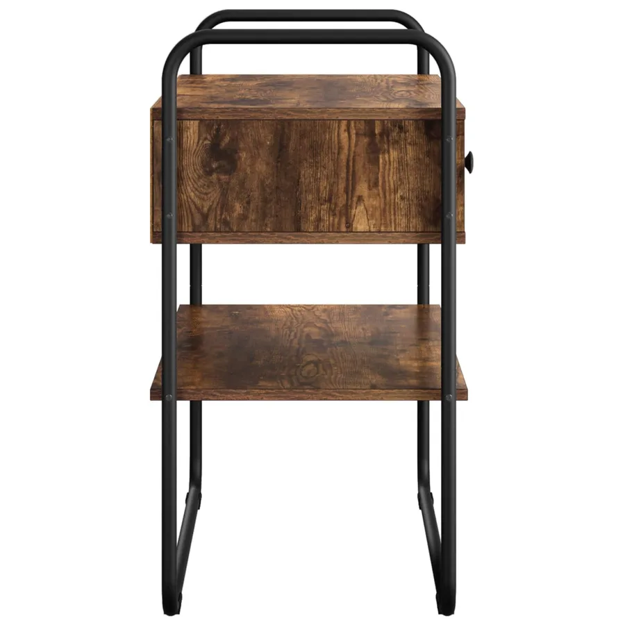 Table console Chêne fumé 100 x 40 x 75 cm Bois d'ingénierie - 6