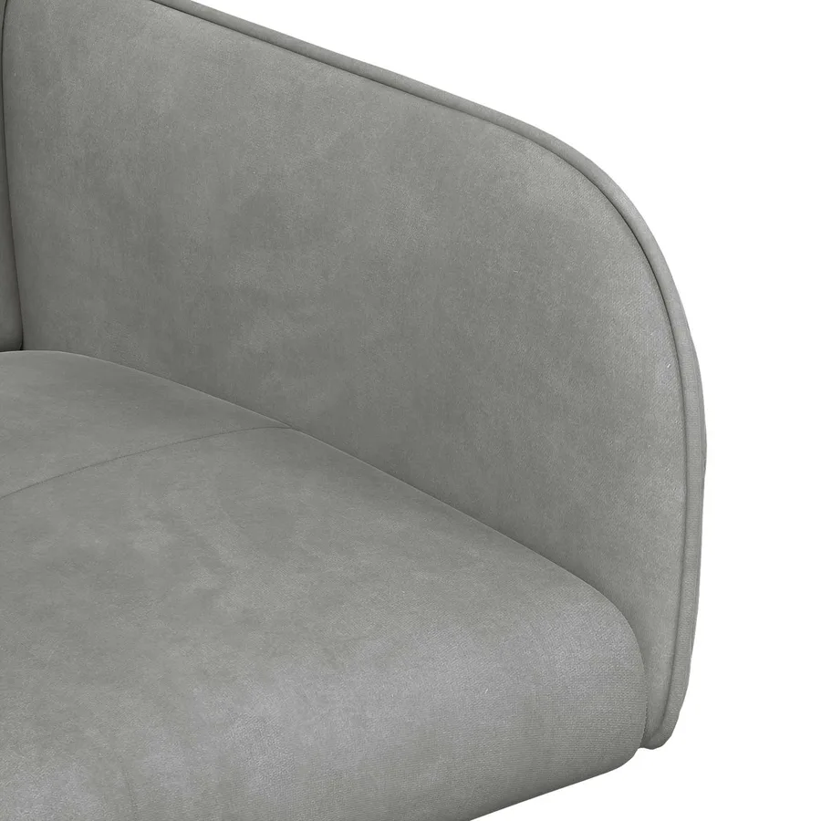 Chaises de salle à manger 4 pcs Velours Gris clair - 6