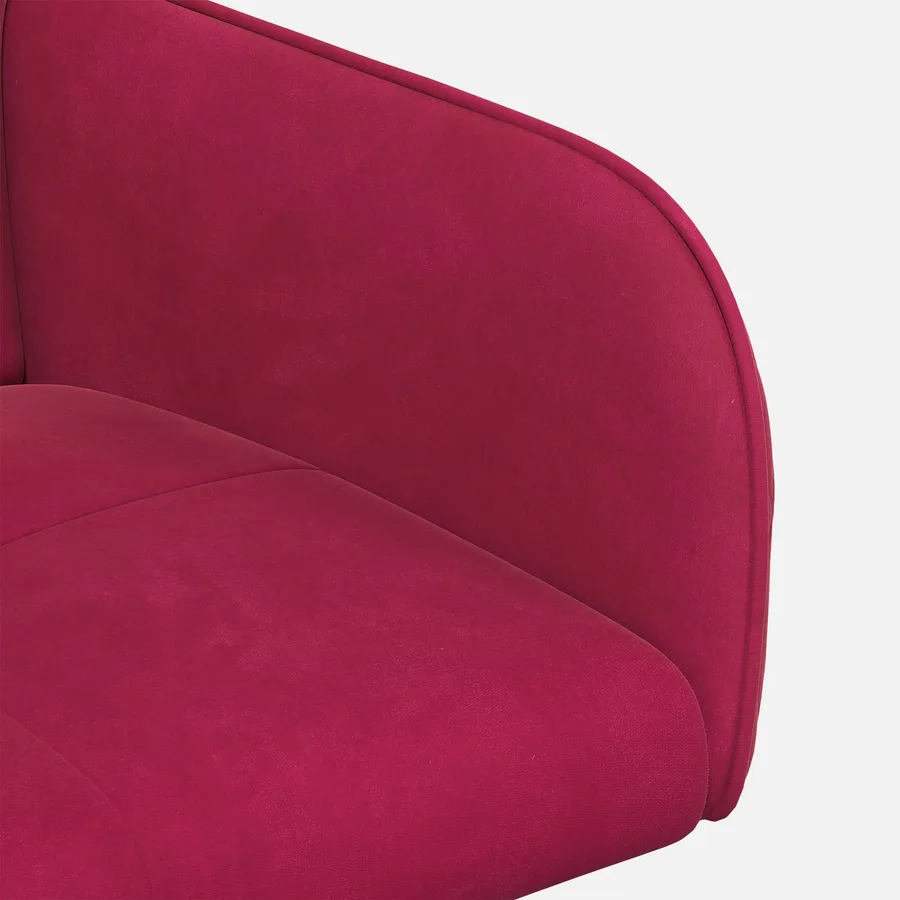 Chaises de salle à manger 6 pcs Velours Bordeaux - 6