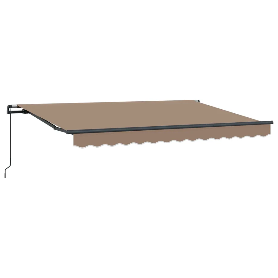 Auvent rétractable Taupe 500 × 300 cm Polyester et Aluminium - 2