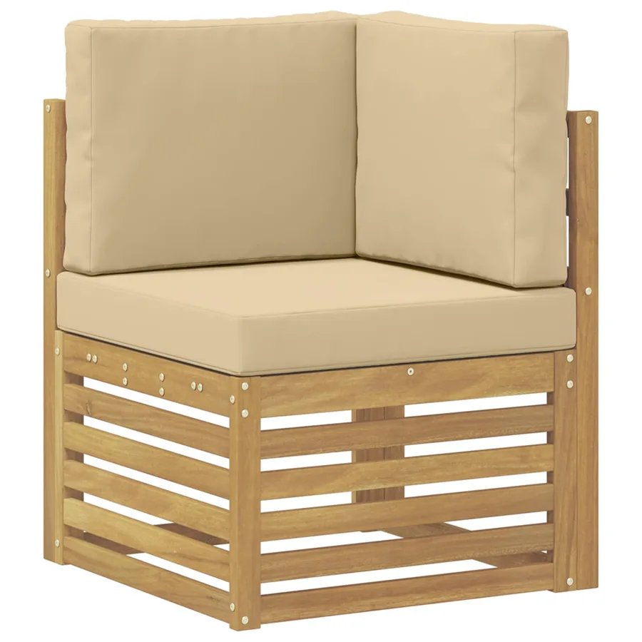 Ensemble de canapés d'extérieur 7 pcs Blanc et Beige - 4