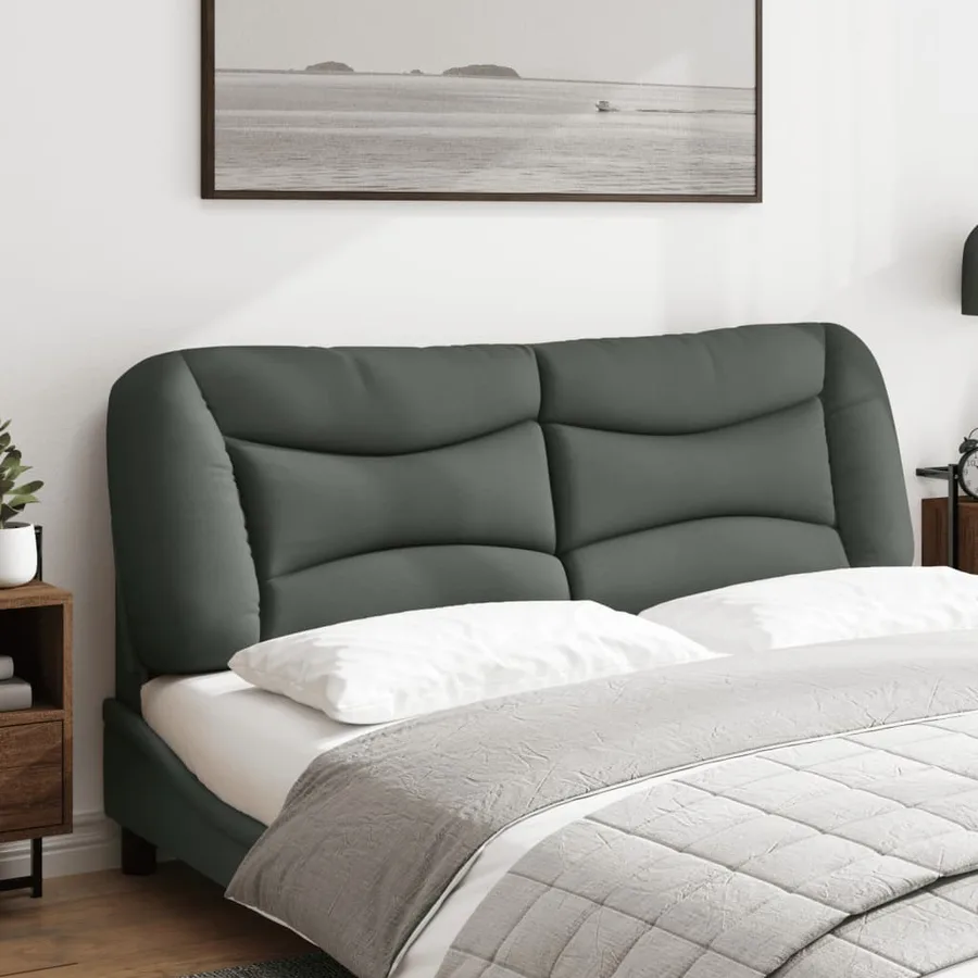 Coussin de tête de lit Hvar gris foncé 152 cm tissu - 3