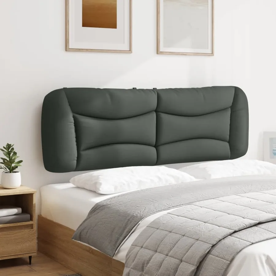 Coussin de tête de lit Hvar gris foncé 152 cm tissu - 4