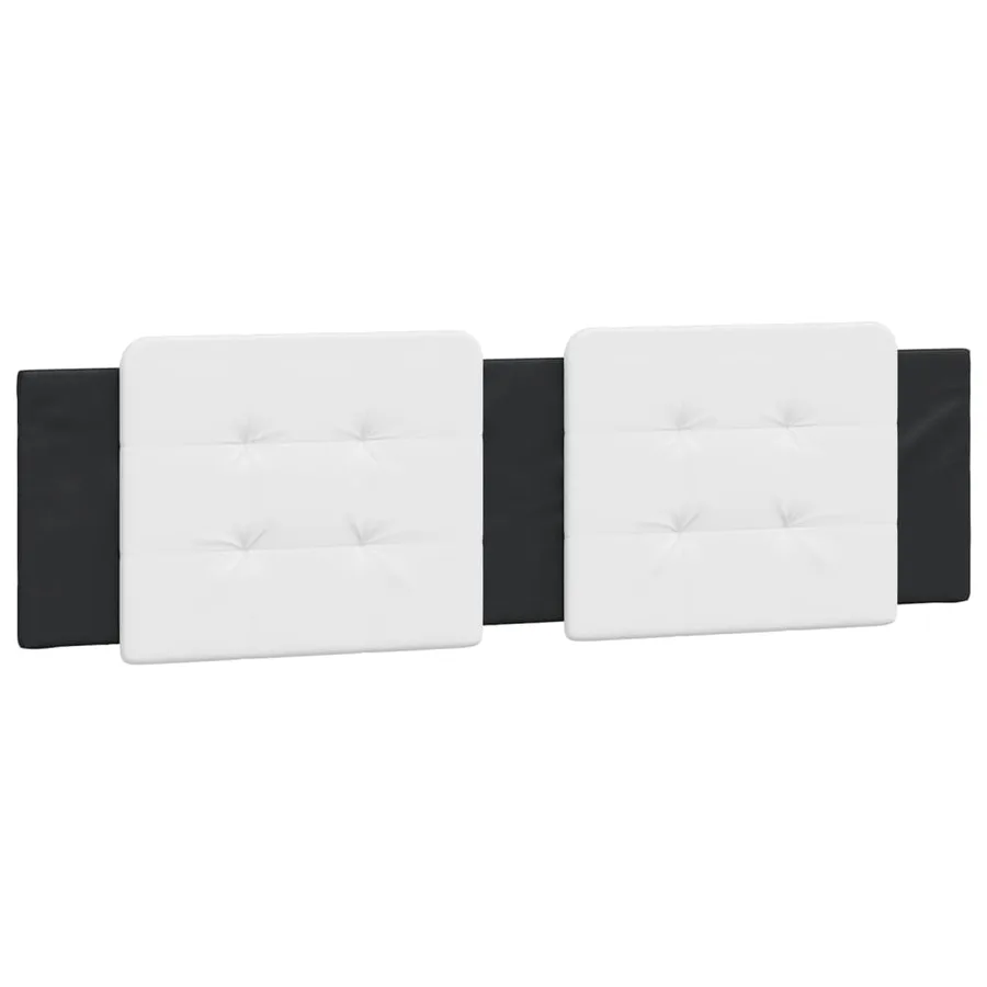 Coussin de tête de lit Zadar blanc et noir 183 cm similicuir - 2