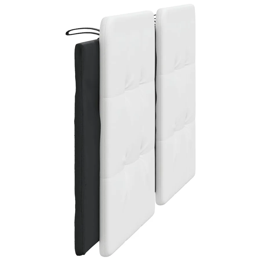 Coussin de tête de lit Zadar blanc et noir 183 cm similicuir - 5