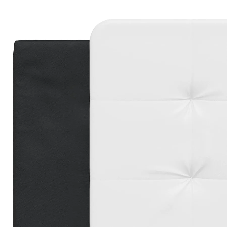Coussin de tête de lit Zadar blanc et noir 183 cm similicuir - 7