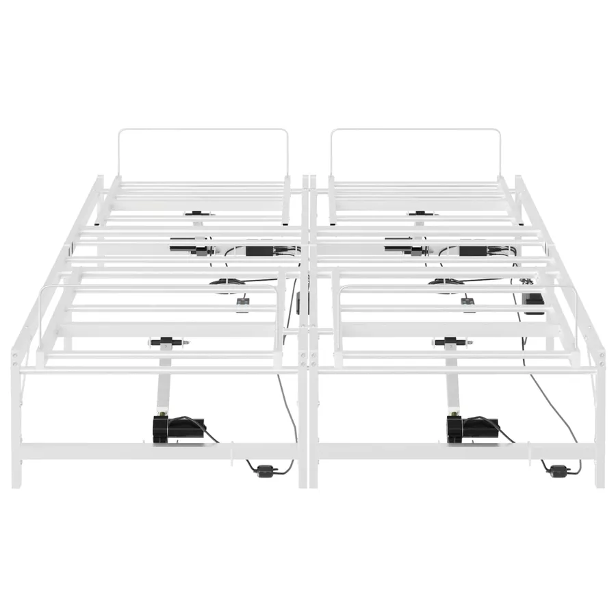 Cadre de Lit Électrique Réglable Blanc 120 x 190 cm Acier - 6
