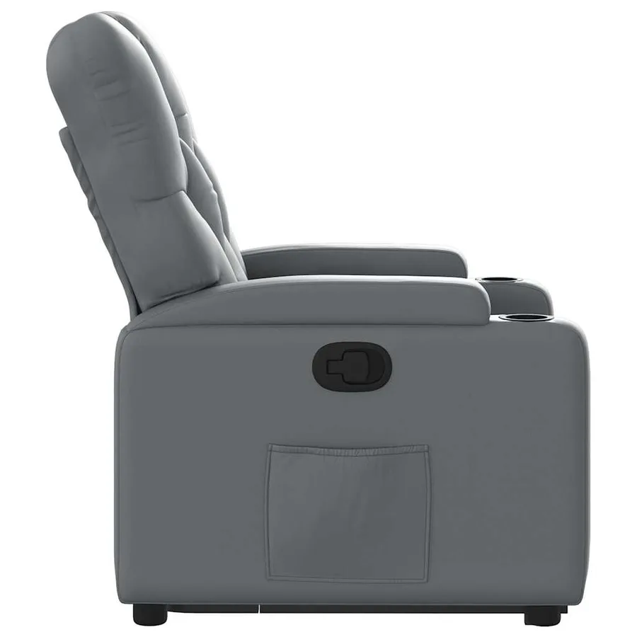Fauteuil inclinable Gris Similicuir - 10
