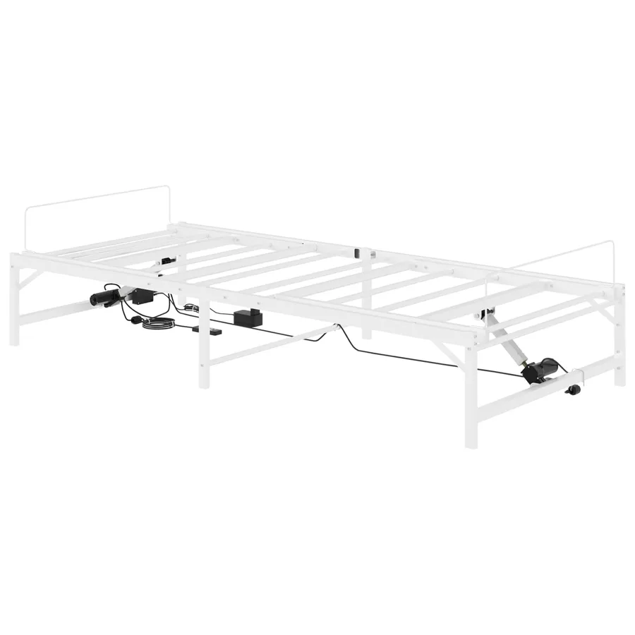 Cadre de Lit Électrique Réglable Blanc 100 x 190 cm Acier - 5