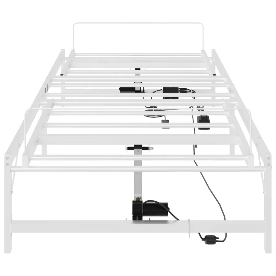 Cadre de Lit Électrique Réglable Blanc 100 x 190 cm Acier - 6