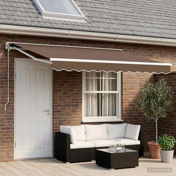 Auvent rétractable électrique Taupe 4,5 × 3 m