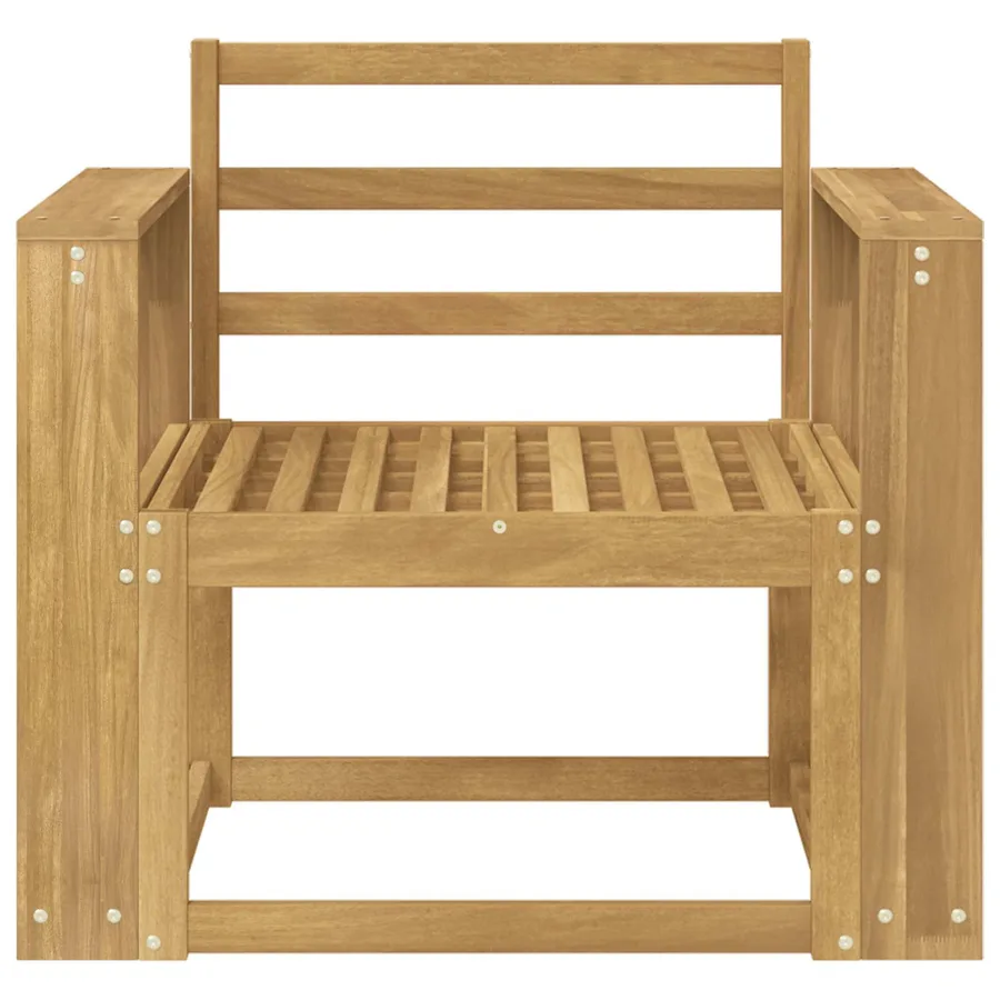 Ensemble de canapés d'extérieur Bois d'Acacia Massif Blanc - 3