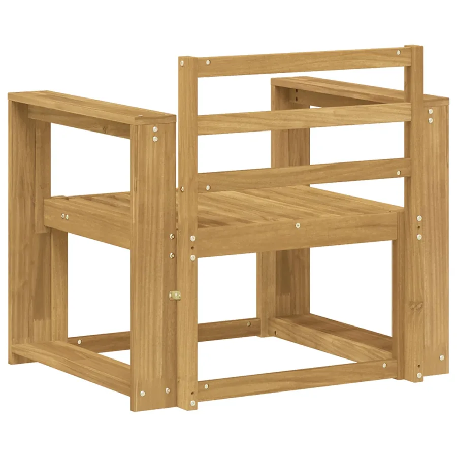 Ensemble de canapés d'extérieur Bois d'Acacia Massif Blanc - 5