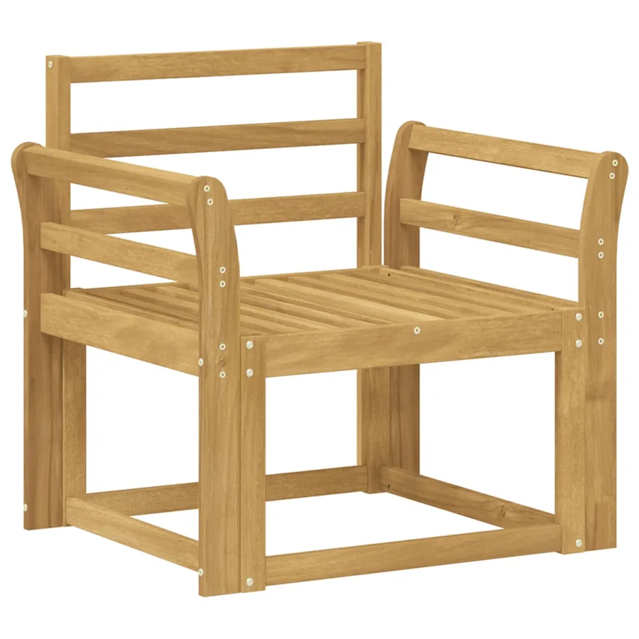 Ensemble de canapés d'extérieur Bois d'Acacia Massif Blanc - 2