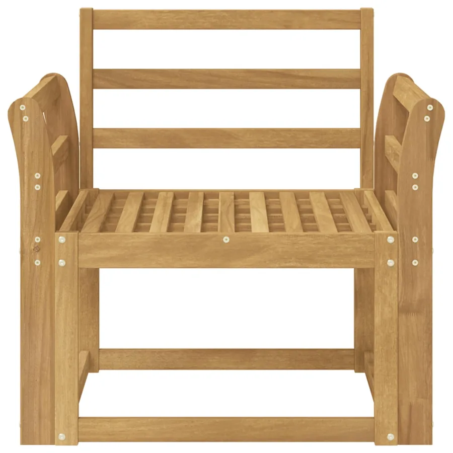 Ensemble de canapés d'extérieur Bois d'Acacia Massif Blanc - 3