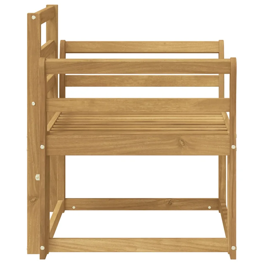 Ensemble de canapés d'extérieur Bois d'Acacia Massif Blanc - 4