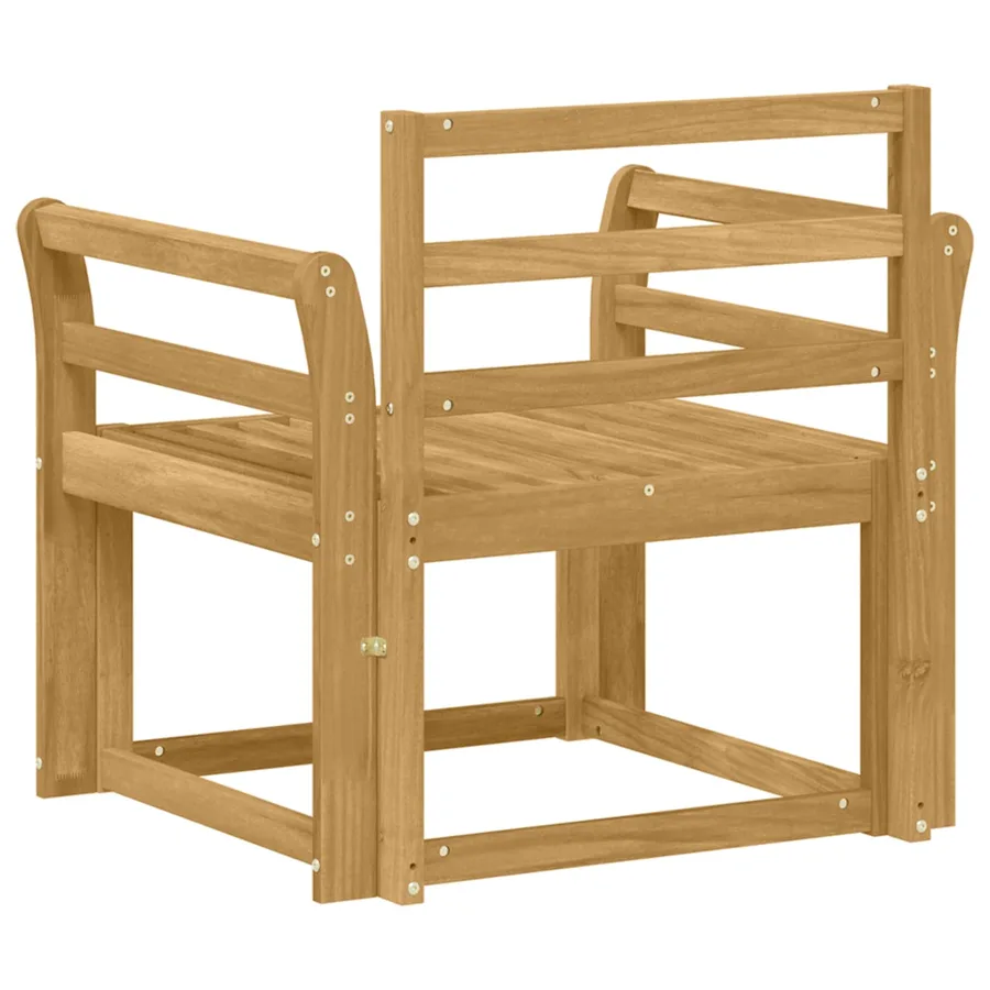 Ensemble de canapés d'extérieur Bois d'Acacia Massif Blanc - 5