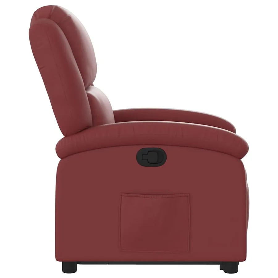 Fauteuil inclinable Rouge bordeaux Similicuir - 10