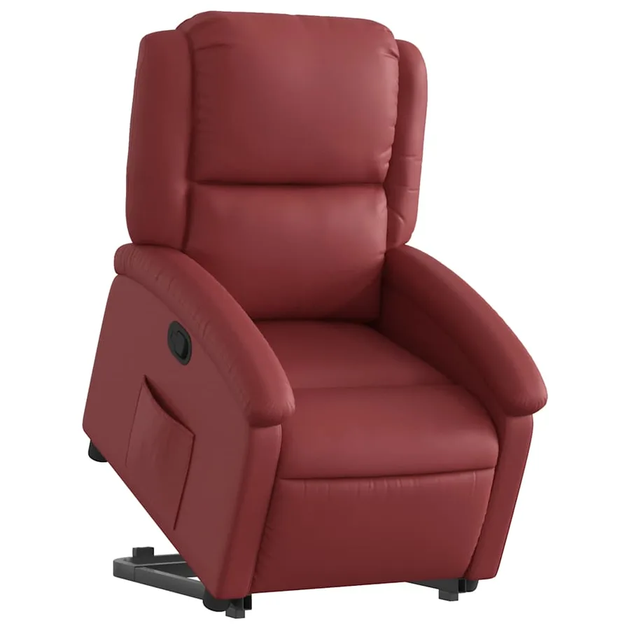 Fauteuil inclinable Rouge bordeaux Similicuir - 3