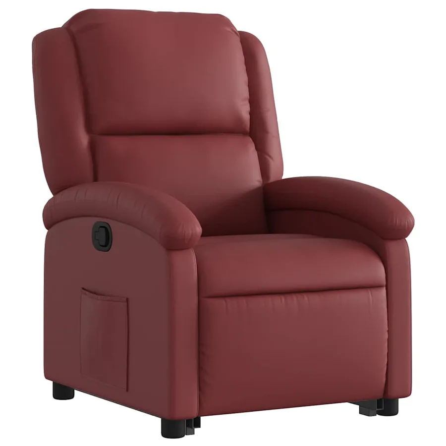 Fauteuil inclinable Rouge bordeaux Similicuir - 4