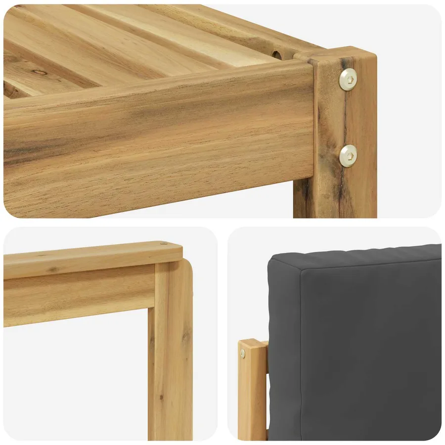 Ensemble de canapés d'extérieur 6 pcs Blanc et anthracite - 6